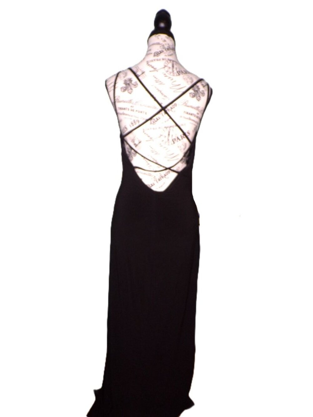 🆕LAUNDRY SHELLI SEGAL Strappy Jersey Maxi Dress Gown 10 - Picture 6 of 9